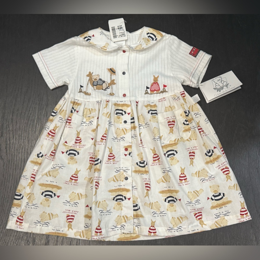 New Crème de la Crème Summer Dress Girl 24 Months Bears